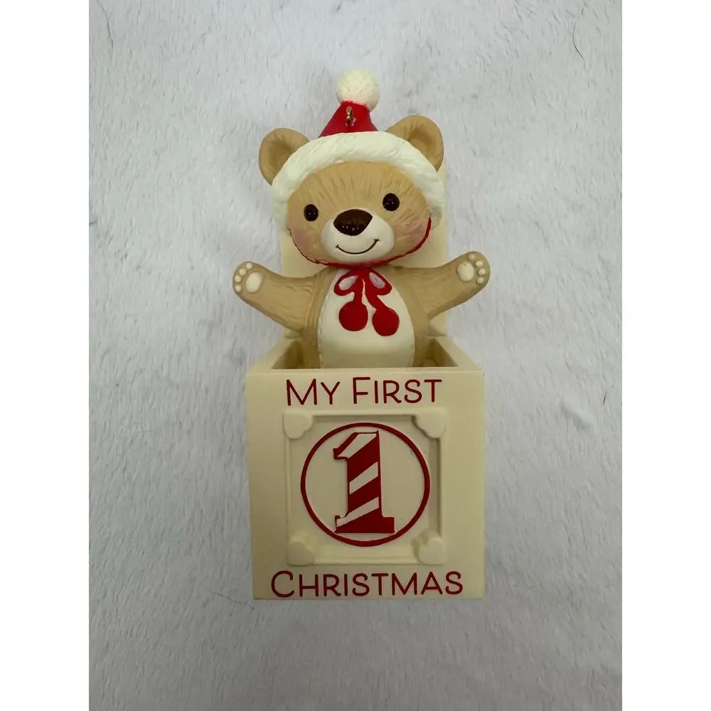 2019 Hallmark Keepsake My First Christmas Teddy Bear Ornament with box